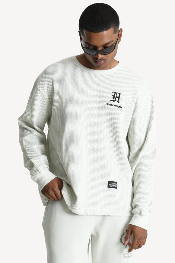 Hoodrich Langarmshirt aus Waffelstoff - Dawn Blue M Herren