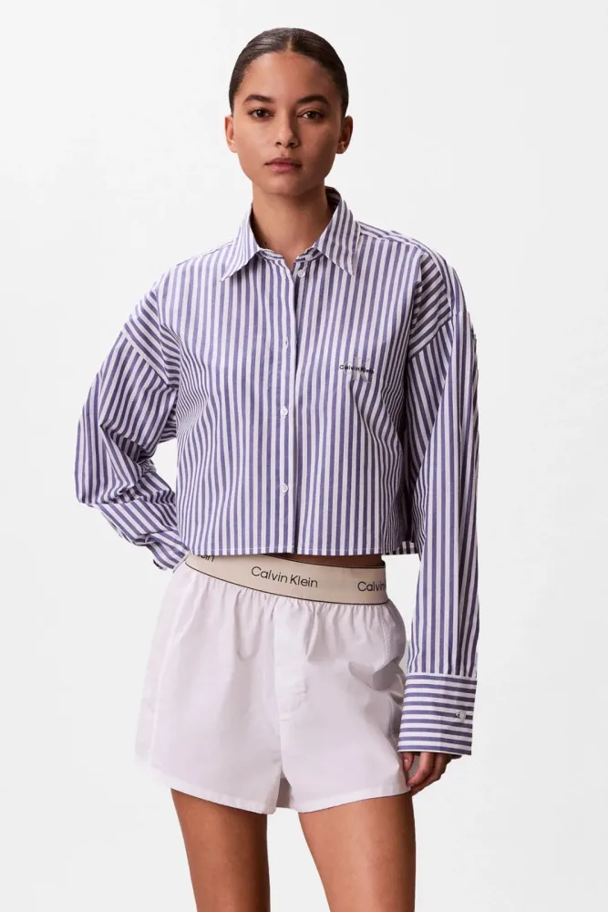Calvin Klein Stoffshorts - Classic White S Damen