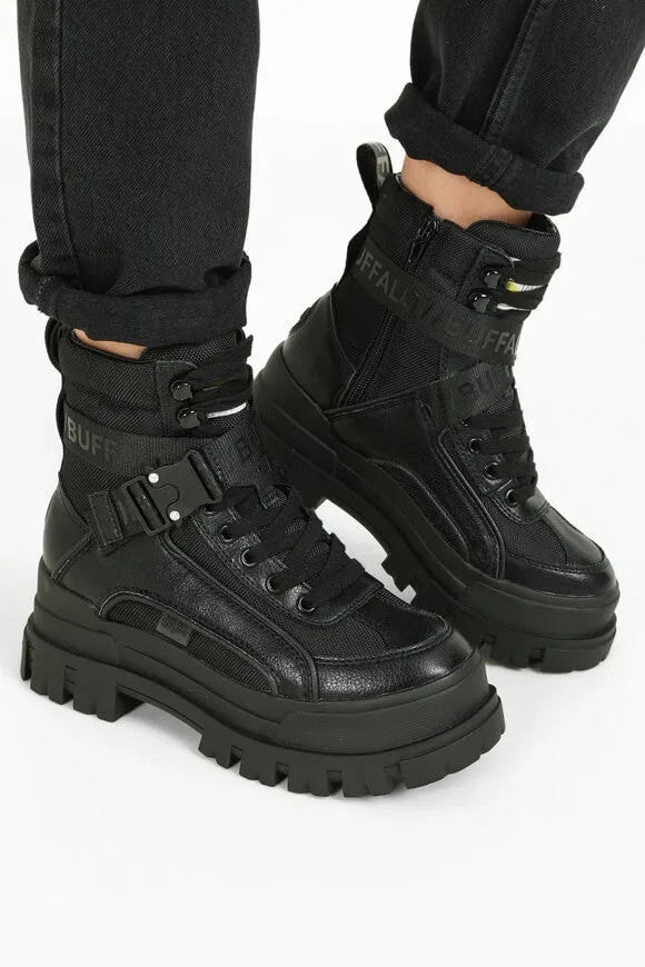 Buffalo Aspha Com1 Plateau Winterstiefelette - Schwarz EU37 Damen