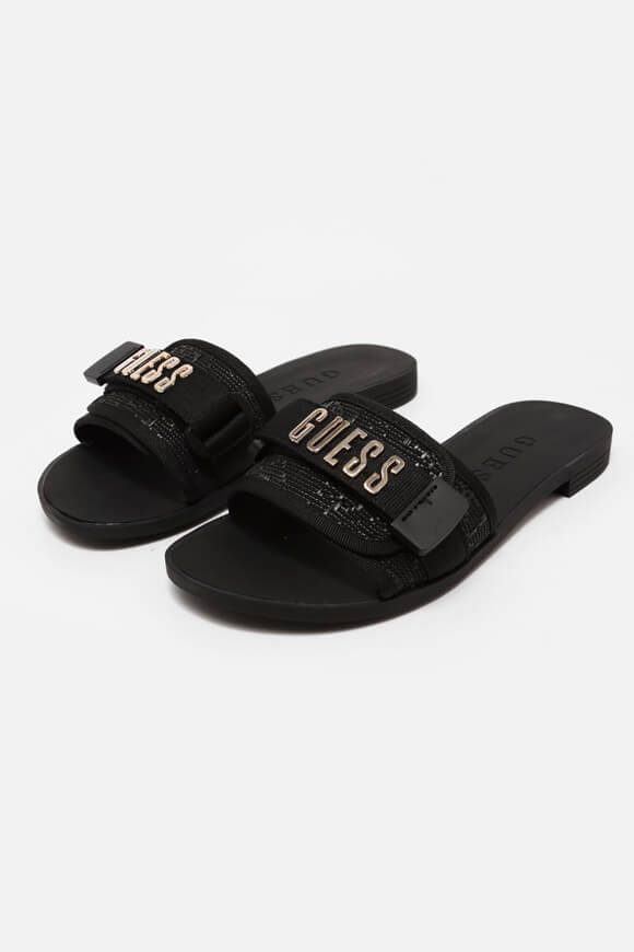 Guess Pantoletten - Black + Gold EU38 Damen