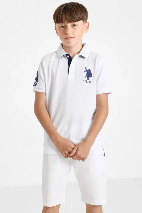 U.S. Polo Assn. Fluo Poloshirt - White 16 Kids