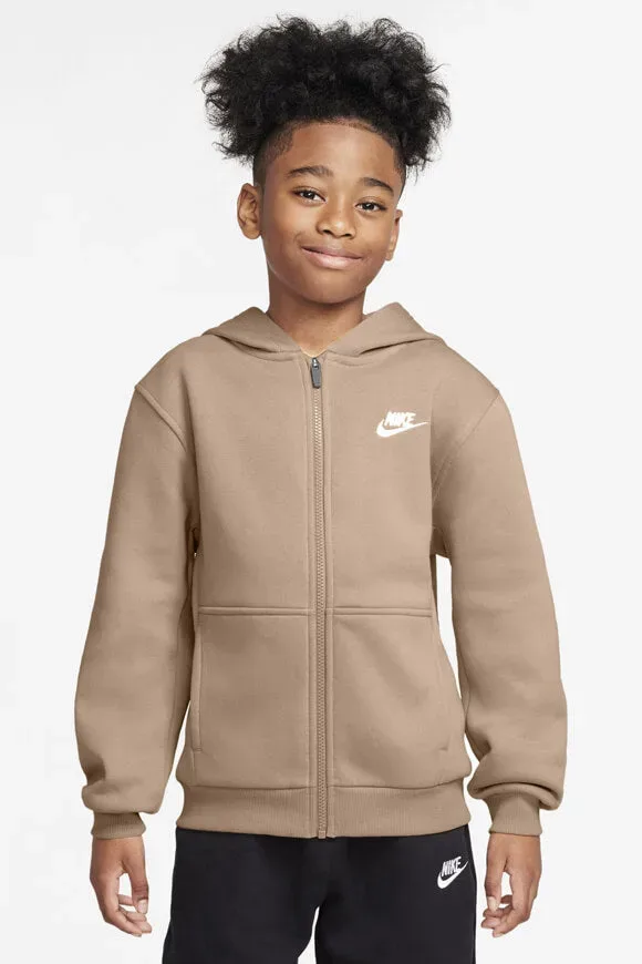 Nike Sportswear Club Fleece Kapuzensweatjacke - Hemp XL Kids