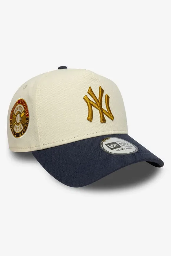 New Era Snapback Cap - Light Beige + Navy + Gold Einheitsgroesse Herren
