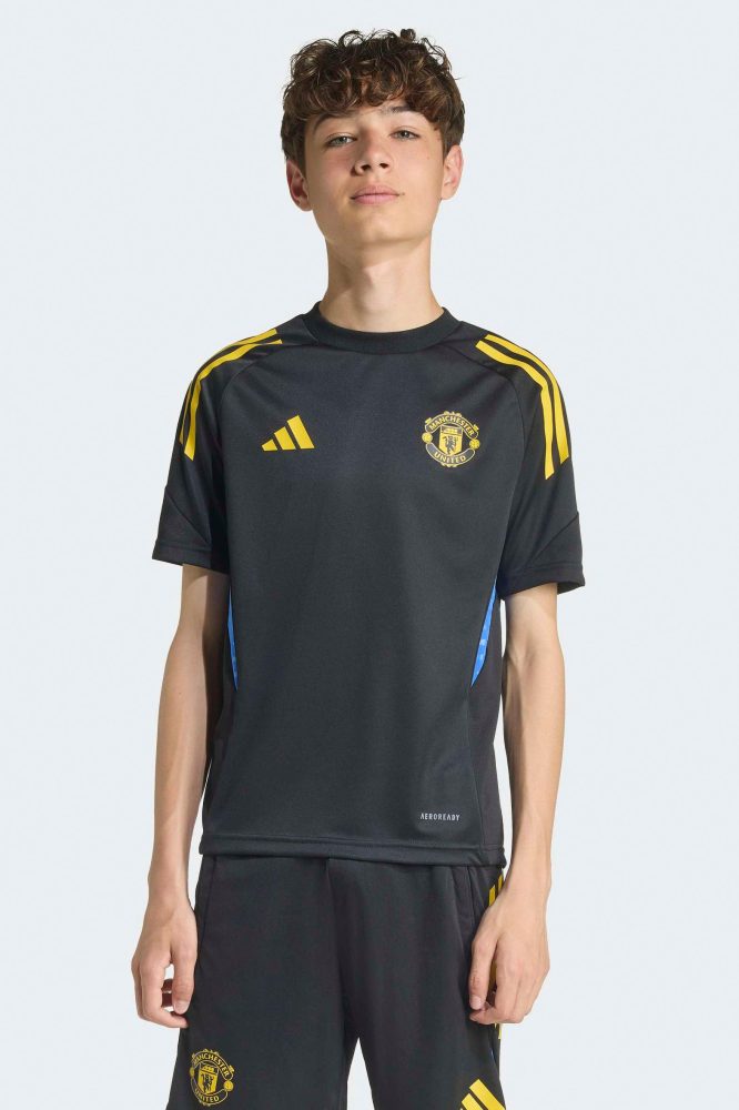 Adidas Sportswear Manchester United T-Shirt - Black + Tribe Yellow 164 Kids