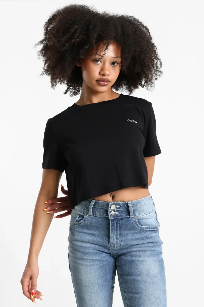 Guess Oversize T-Shirt - Jet Black M Damen