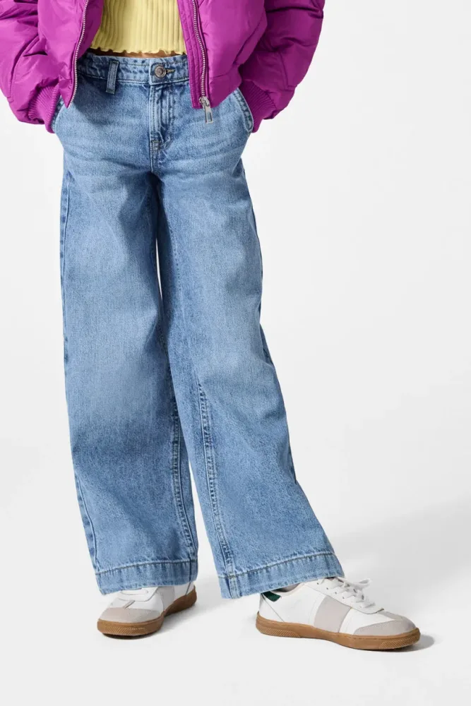 Only KOGCOMET Wide Leg Jeans - Medium Blue Denim 146 Kids