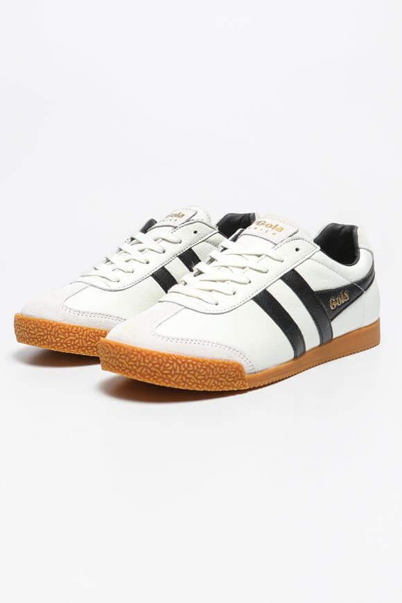 Gola Harrier Leather Sneaker - White + Black EU44 Herren