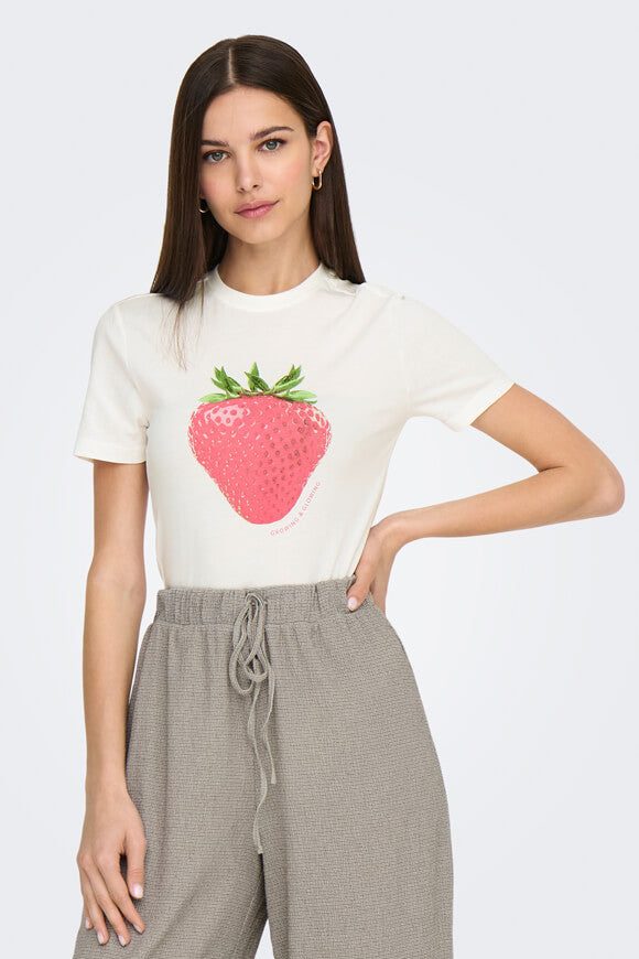 Only ONLKELLY Crop T-Shirt - Cloud Dancer M Damen