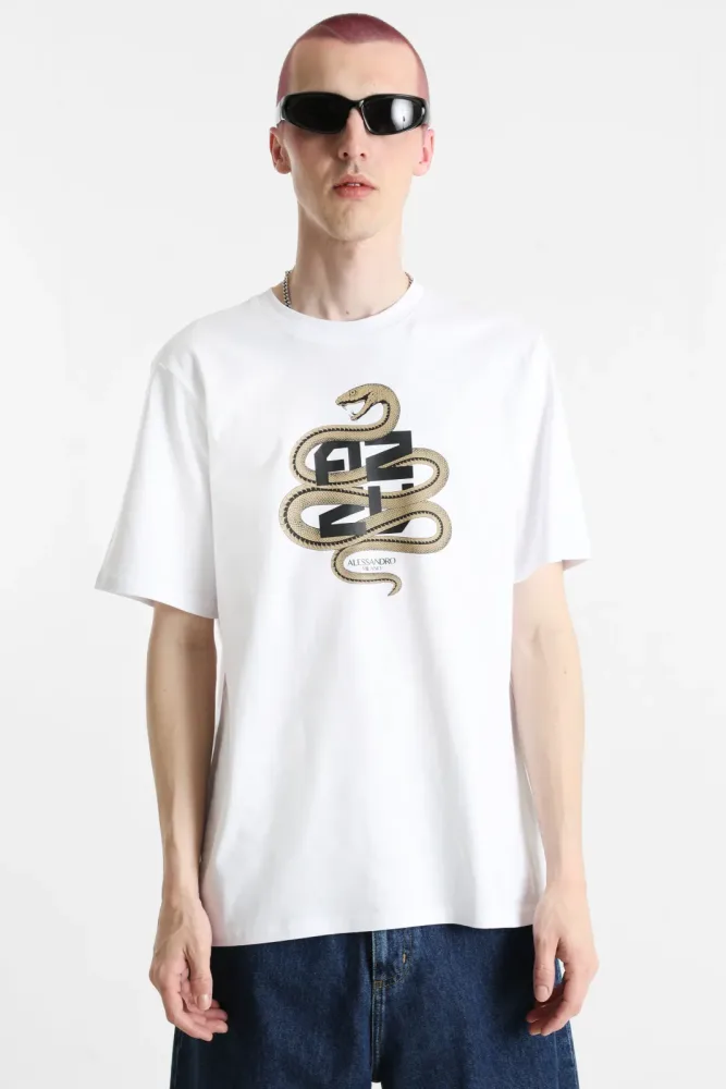 Alessandro Zavetti Pescinolla T-Shirt - Optic White L Herren