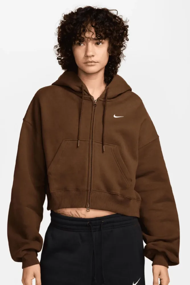 Nike Oversize Kapuzensweatjacke - Cacao Wow S Damen