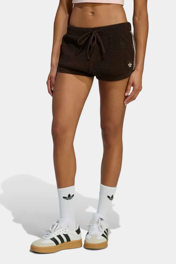 Adidas Originals Häkelshorts - Aurora Coffee M Damen
