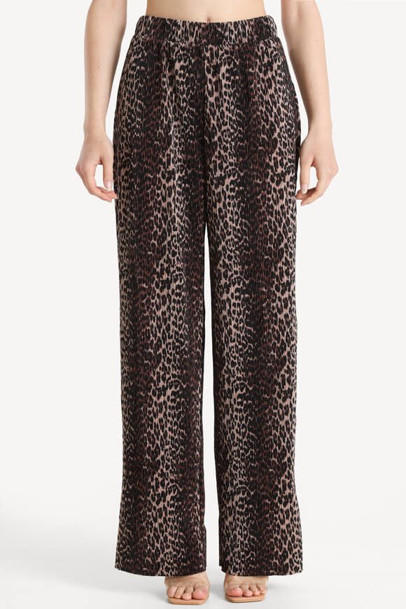 Pieces PCFLORA Wide Leg Hose - Leopard XS Damen