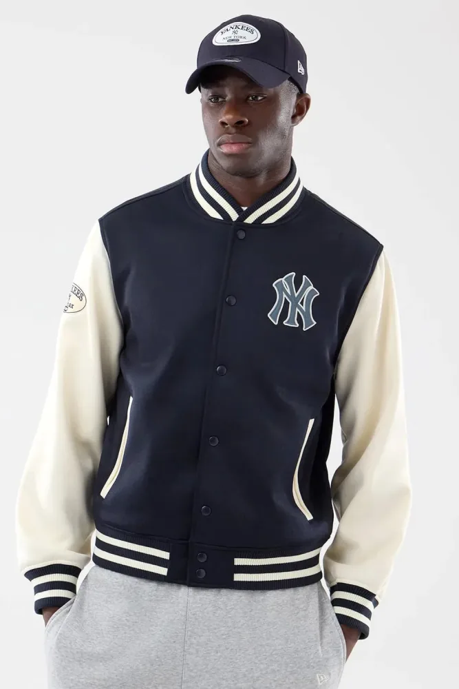 New Era Collegejacke - Dark Navy + Offwhite M Herren