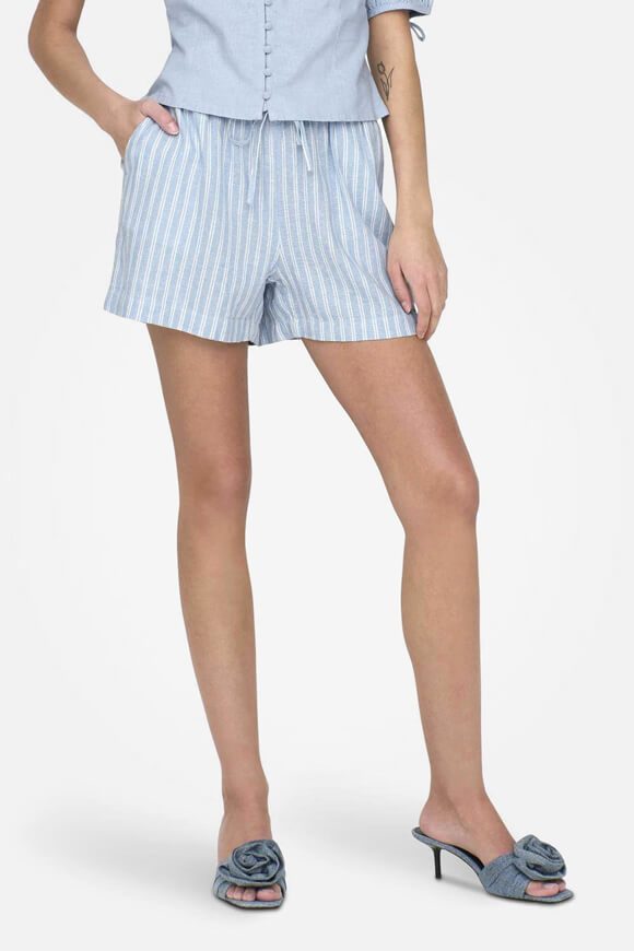 Only Caro Leinenshorts - Blissful Blue S Damen