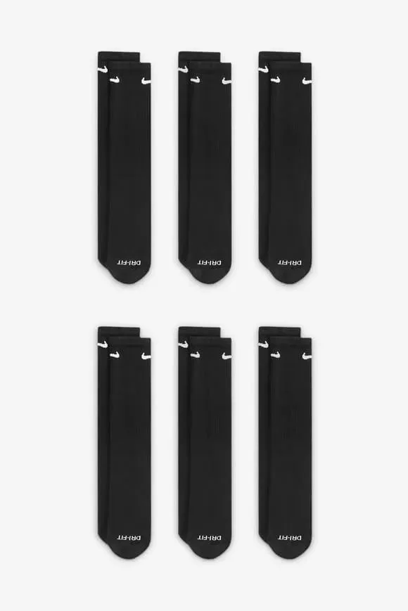 Nike Sechserpack Socken - Black EU34-38