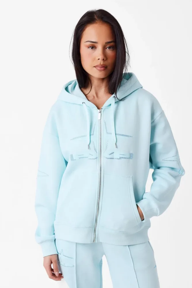 Project X Paris Kapuzensweatjacke - Türkis M Damen