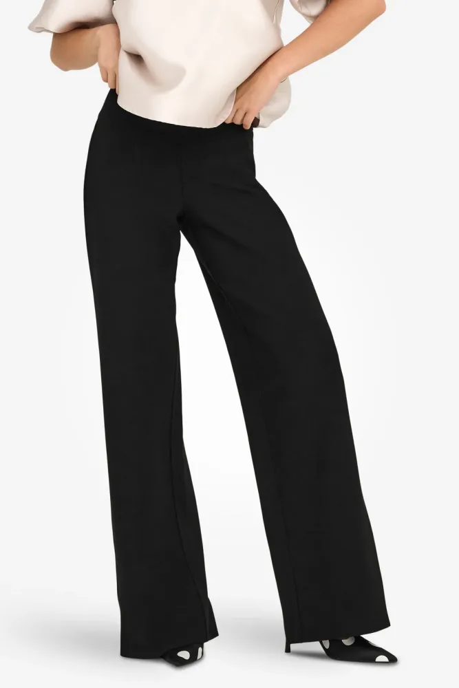 Only ONLCLEVER Wide Leg Stoffhose L32 - Black M/32 Damen
