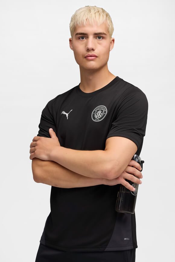 Puma Manchester City Mesh T-Shirt - Black L Herren