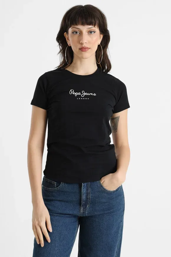 Pepe Jeans London - T-Shirt, kurzarm, für Damen, Black, Größe S