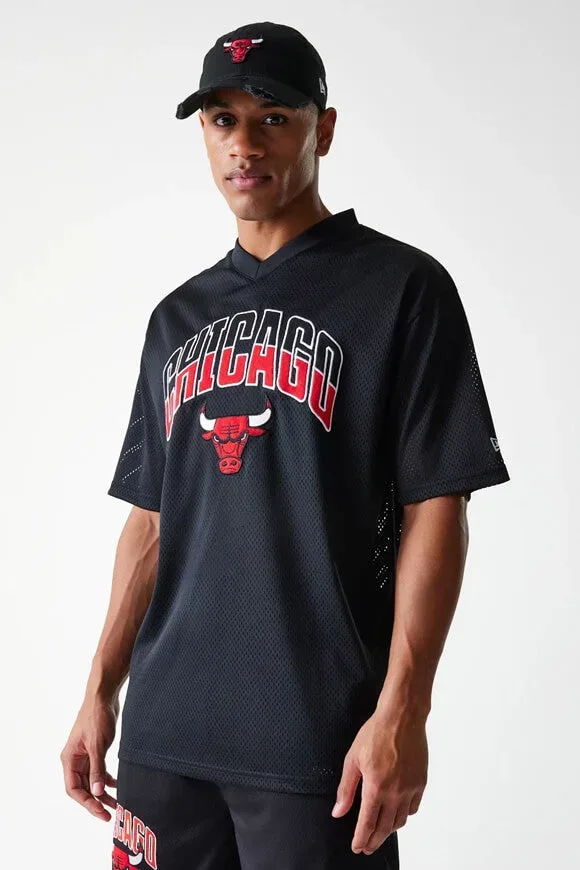 New Era Oversize Mesh T-Shirt - Black L Herren