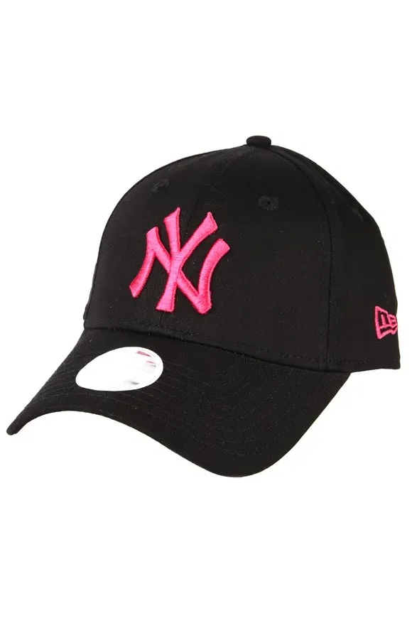 New Era 9Forty Cap / Strapback - Schwarz + Pink Einheitsgroesse Damen