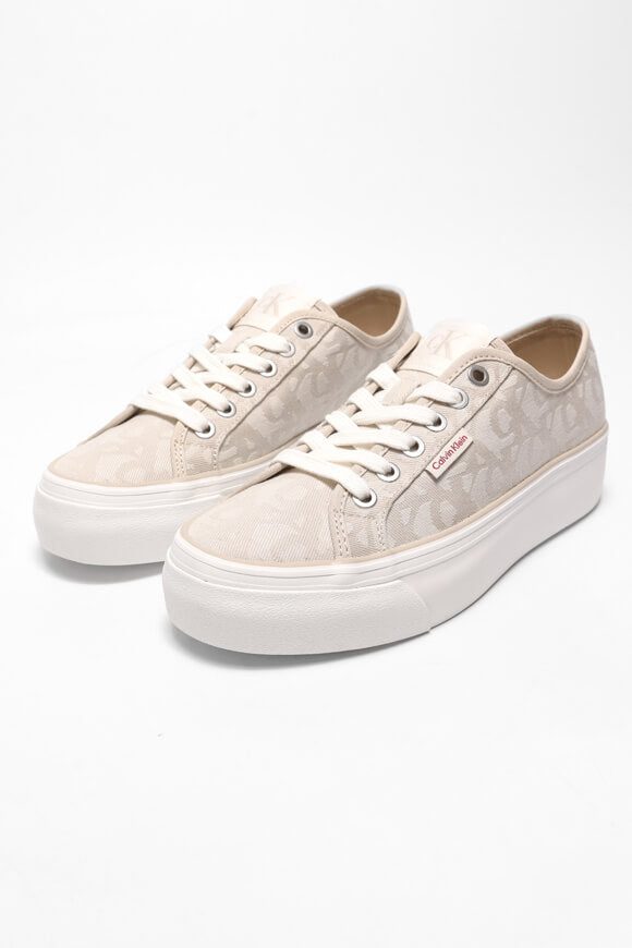 Calvin Klein Plateau Sneaker - Natural Jacquard EU38 Damen