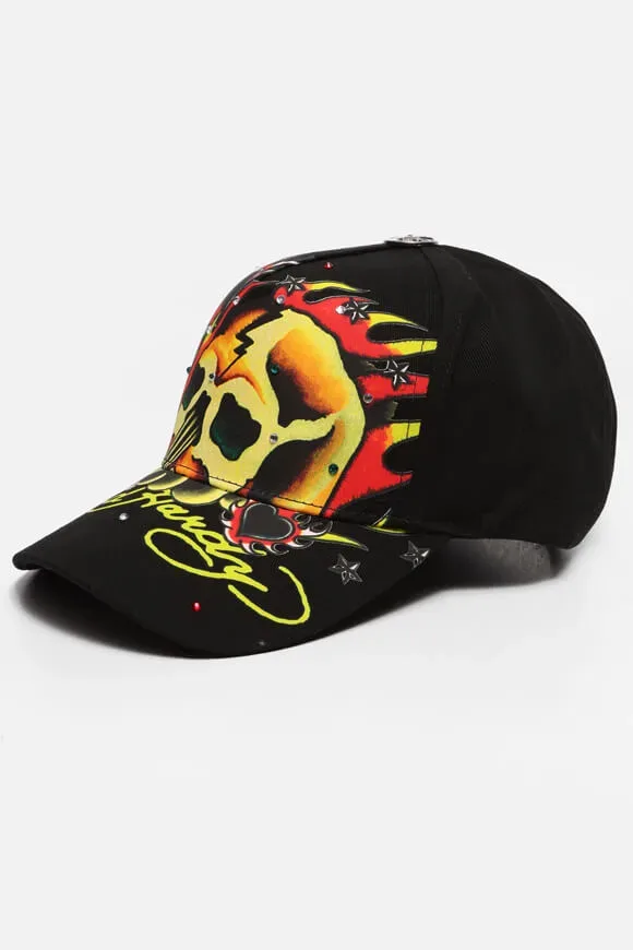 Ed Hardy Skull Chopper Strapback Cap - Black Einheitsgroesse Herren