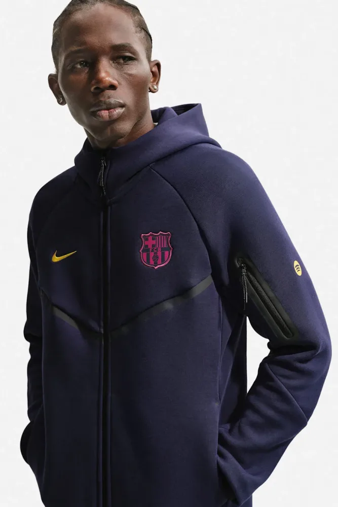 Nike FC Barcelona Tech Kapuzensweatjacke - Blackened Blue M Herren