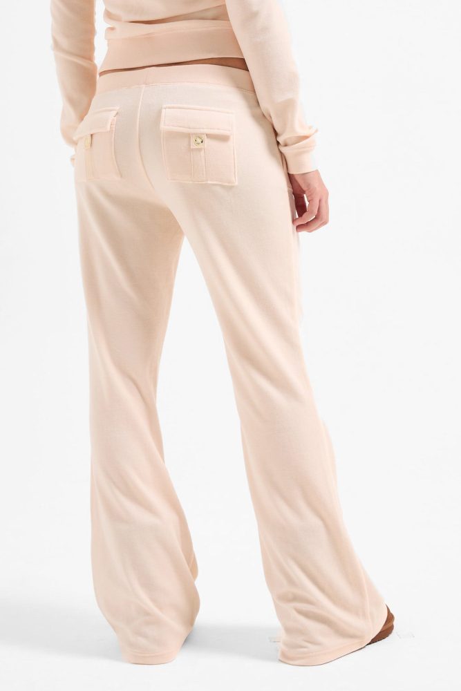 Juicy Couture Casia Samt Flare-Hose - Pink Champagne XS Damen