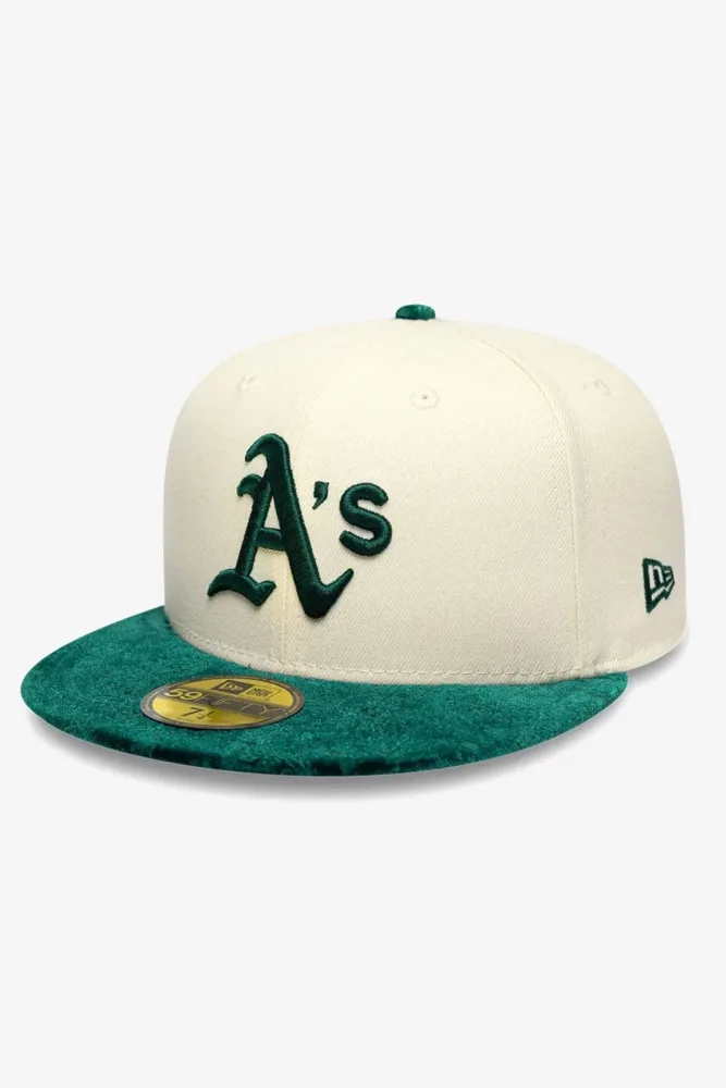 New Era 59Fifty Cap - Light Beige + Dark Green 7 1/4 Herren