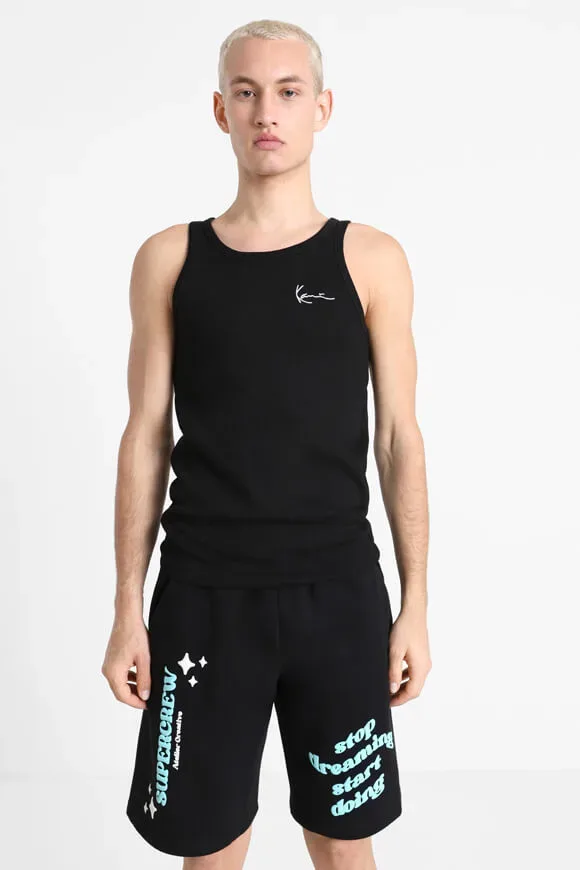 Karl Kani Tanktop aus Waffelstoff - Black S Herren