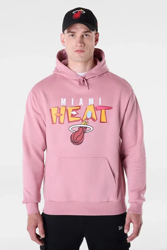 New Era NBA Graphic Oversize Kapuzensweatshirt - Old Rose L Herren