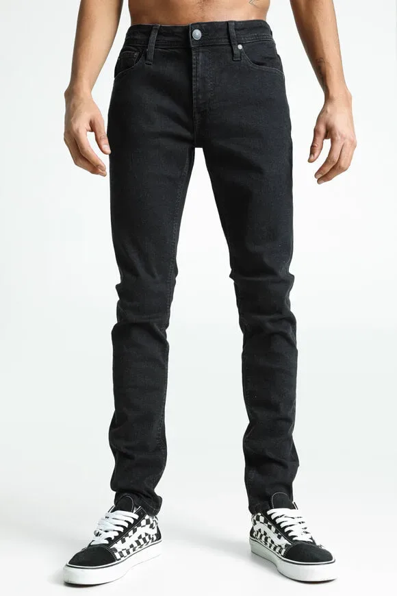 Jack & Jones Liam Skinny Jeans L32 - Black Denim 33/32 Herren