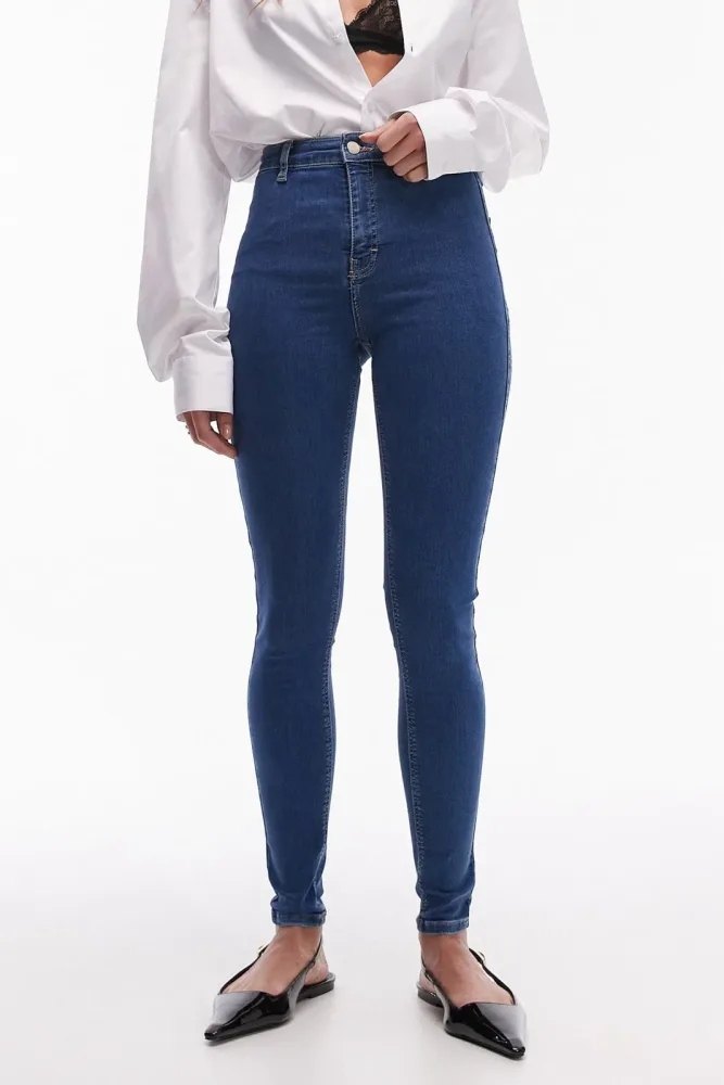 TOPSHOP TSJONI Skinny Fit jeans L32 - Medium Blue Denim 26/32 Damen