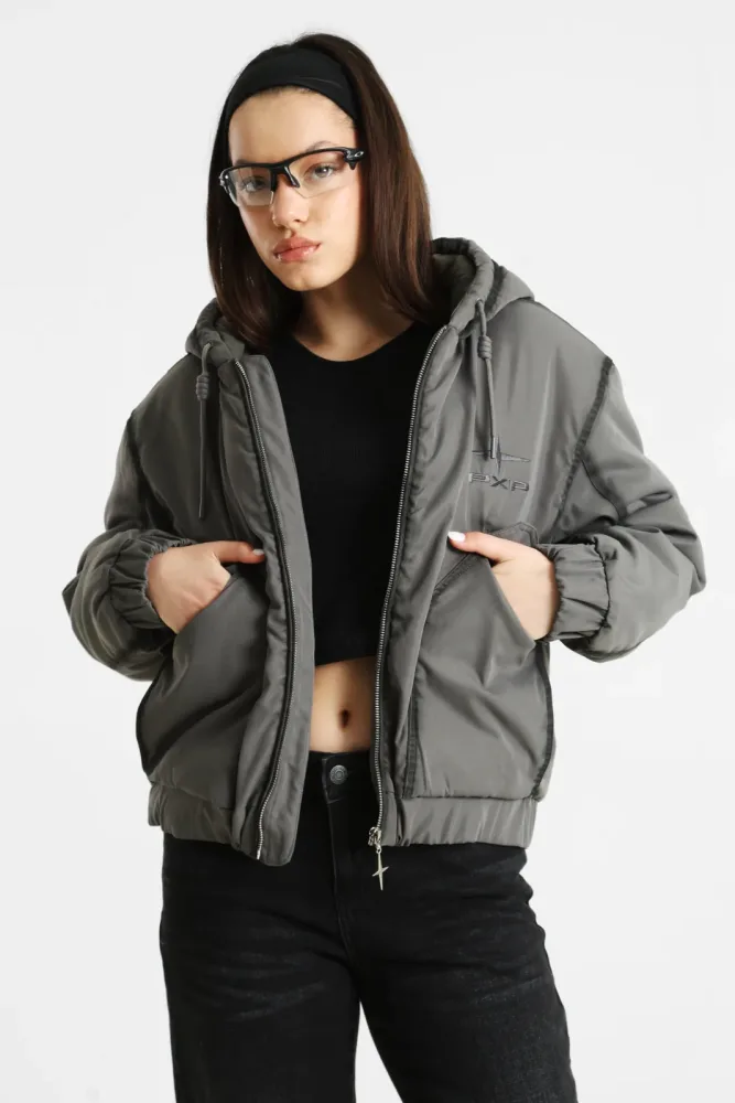 Project X Paris Wattierte Jacke - Grey S Damen