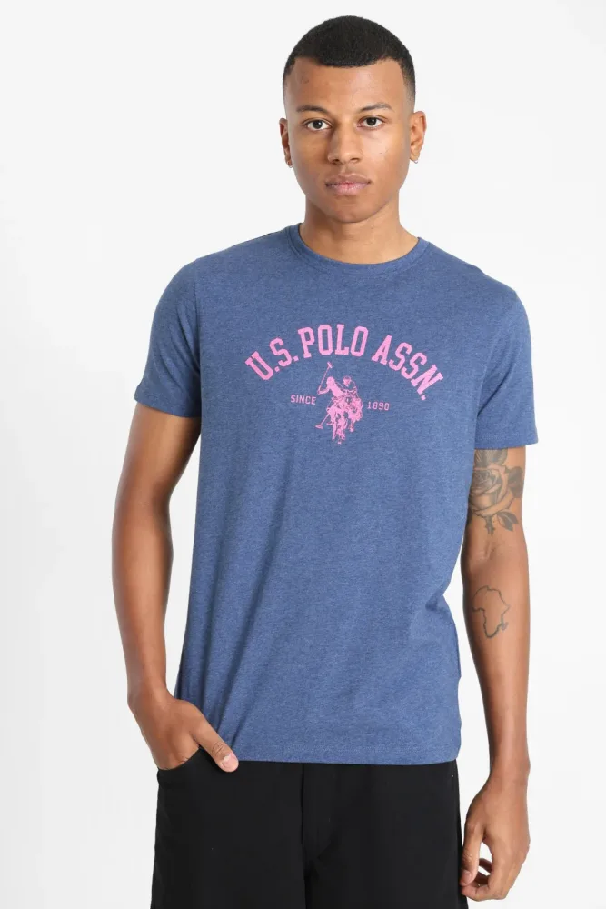 U.S. Polo Assn. Waves T-Shirt - Blue Heather M Herren