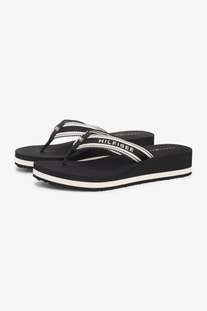Tommy Hilfiger Flip Flops mit Keilabsatz - Black EU38 Damen