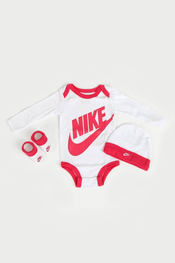 Nike Baby-Set - Weiss + Pink 0m