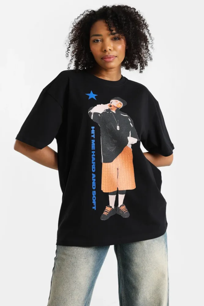 Billie Eilish Oversize T-Shirt - Black S Damen