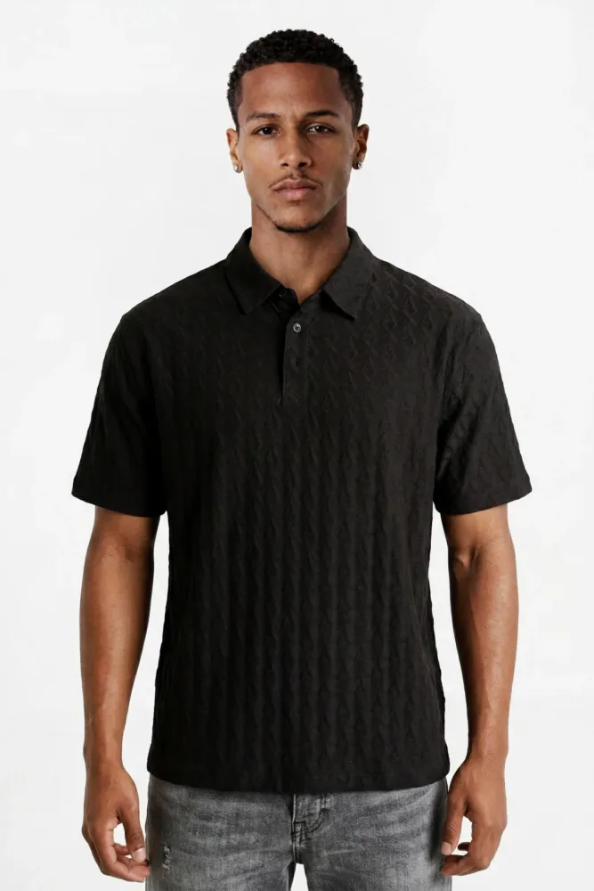 Armani Exchange Strukturiertes Poloshirt - Black S Herren