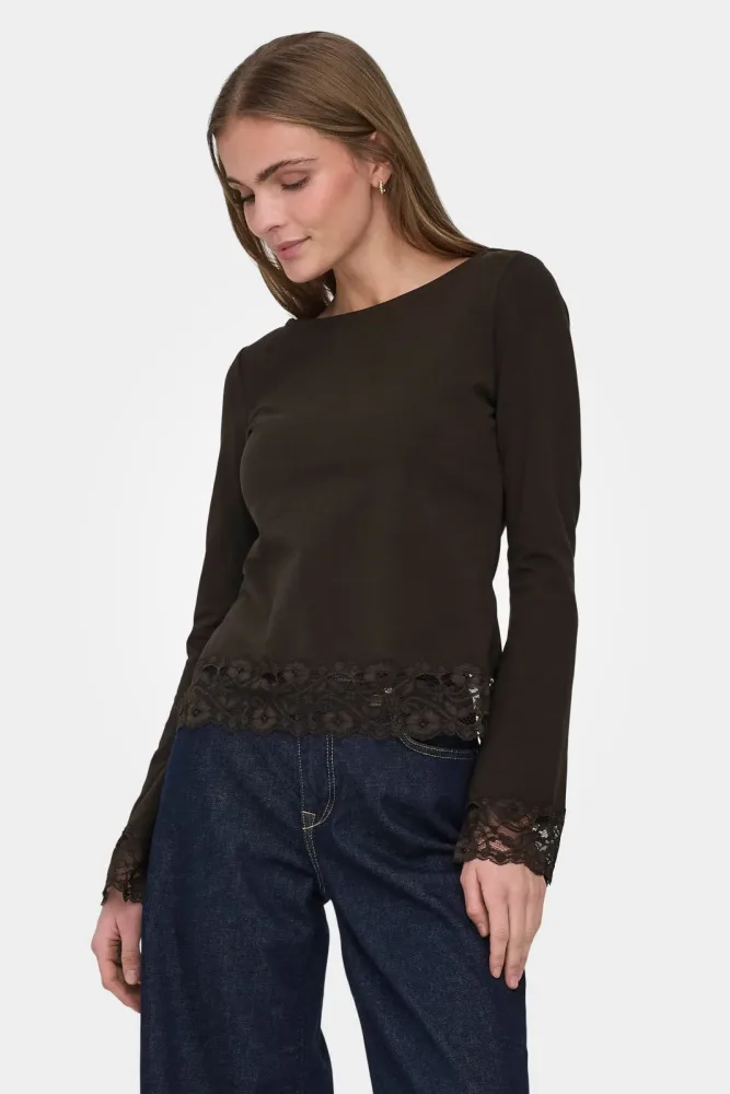 Only ONLLIVE Langarmshirt - Chocolate Torte S Damen
