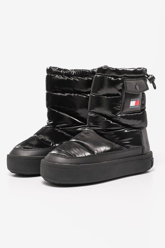 Tommy Jeans Winter Feminine Gesteppte Schneestiefelette - Black EU37 Damen