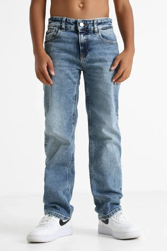 Calvin Klein Jeans Straight Leg Jeans - Washed Blue Hero 10 Kids
