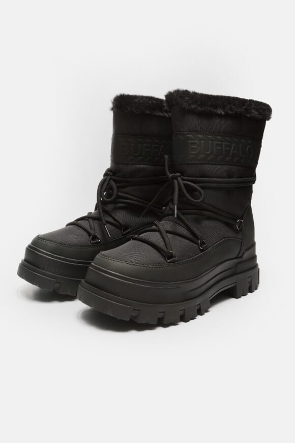 Buffalo Vegan Aspha Blizzard 2 Plateau Winterstiefelette - Black EU39 Damen