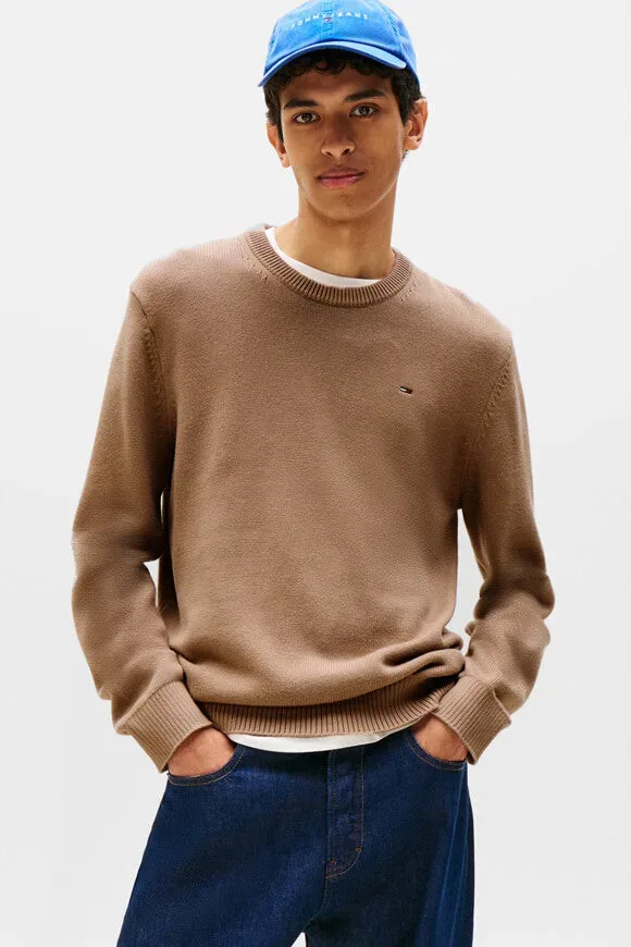Tommy Jeans Feinstrickpullover - Pecan Nut M Herren