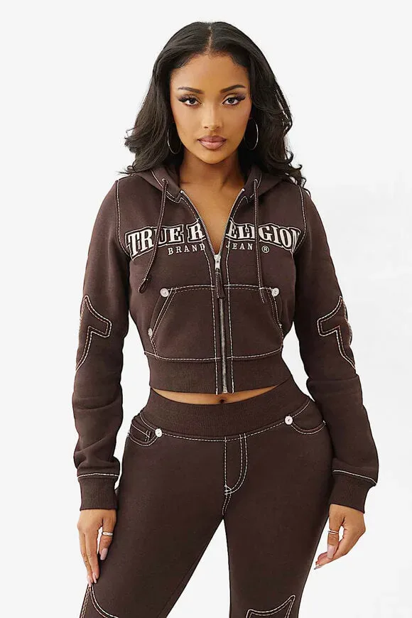 True Religion Anniversary Kapuzensweatjacke - Ganache M Damen