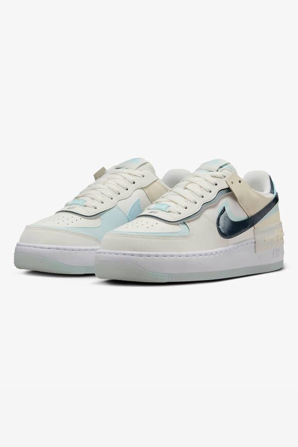 Nike Air Force 1 Shadow Sneaker - Sail + Armory Navy + Glacier Blue EU38 Damen