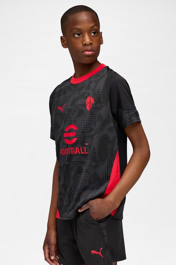 Puma AC Milan Mesh T-Shirt - Black 164 Kids