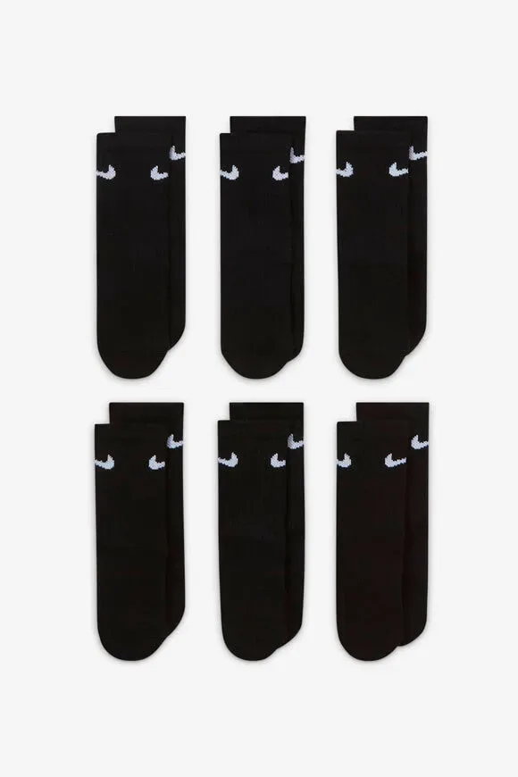Nike Performance Basics Sechserpack Kids Socken - Black EU27-35