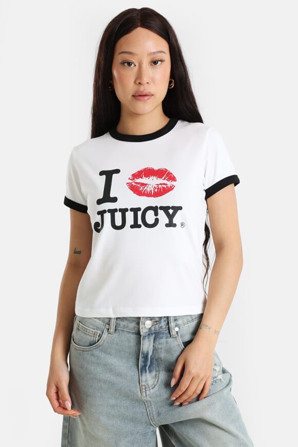 Juicy Couture Crop T-Shirt - White XS Damen